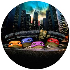 Teenage Mutant Ninja Turtles Leonardo Raphael Michelangelo Donatello Wooden Puzzle Round by Sarkoni