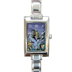 Teenage Mutant Ninja Turtles Comics Rectangle Italian Charm Watch by Sarkoni