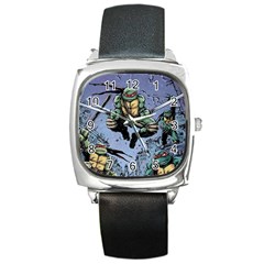 Teenage Mutant Ninja Turtles Comics Square Metal Watch by Sarkoni