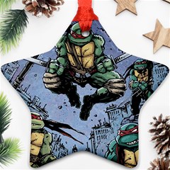 Teenage Mutant Ninja Turtles Comics Star Ornament (two Sides) by Sarkoni