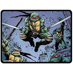 Teenage Mutant Ninja Turtles Comics Two Sides Fleece Blanket (large) by Sarkoni