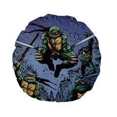 Teenage Mutant Ninja Turtles Comics Standard 15  Premium Flano Round Cushions by Sarkoni