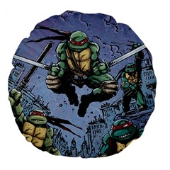 Teenage Mutant Ninja Turtles Comics Large 18  Premium Flano Round Cushions by Sarkoni