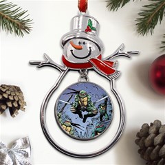 Teenage Mutant Ninja Turtles Comics Metal Snowman Ornament by Sarkoni