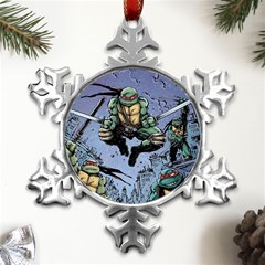 Teenage Mutant Ninja Turtles Comics Metal Small Snowflake Ornament by Sarkoni