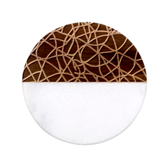 Interconnectedness Classic Marble Wood Coaster (round)  by Sobalvarro