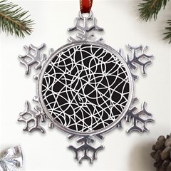 Interconnectedness Metal Large Snowflake Ornament by Sobalvarro