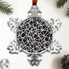 Interconnectedness Metal Small Snowflake Ornament by Sobalvarro