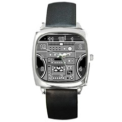 Boombox Square Metal Watch