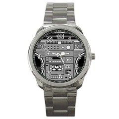 Boombox Sport Metal Watch by Sarkoni