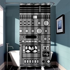 Boombox Shower Curtain 36  X 72  (stall)  by Sarkoni