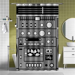 Boombox Shower Curtain 48  X 72  (small)  by Sarkoni