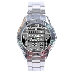 Boombox Stainless Steel Analogue Watch by Sarkoni