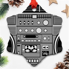 Boombox Snowflake Ornament (two Sides) by Sarkoni