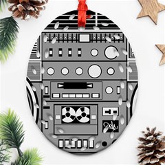 Boombox Oval Filigree Ornament (two Sides) by Sarkoni