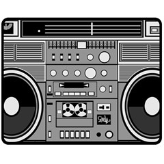 Boombox Two Sides Fleece Blanket (medium) by Sarkoni