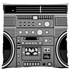 Boombox Large Premium Plush Fleece Cushion Case (one Side) by Sarkoni