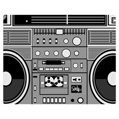 Boombox Two Sides Premium Plush Fleece Blanket (medium) by Sarkoni