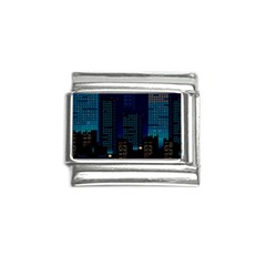 Pixel Art Night City Japan Italian Charm (9mm) by Sarkoni