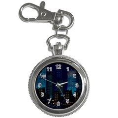 Pixel Art Night City Japan Key Chain Watches