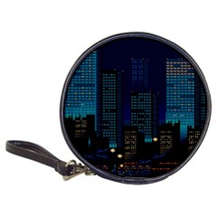 Pixel Art Night City Japan Classic 20-cd Wallets by Sarkoni