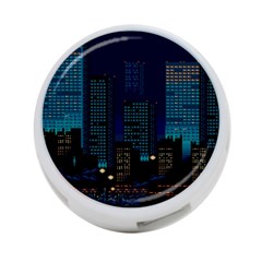 Pixel Art Night City Japan 4-port Usb Hub (one Side) by Sarkoni