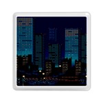 Pixel Art Night City Japan Memory Card Reader (Square) Front