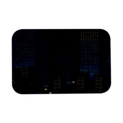 Pixel Art Night City Japan Open Lid Metal Box (silver)   by Sarkoni