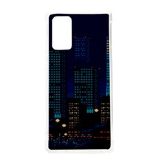 Pixel Art Night City Japan Samsung Galaxy Note 20 Tpu Uv Case by Sarkoni