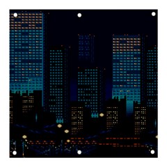 Pixel Art Night City Japan Banner And Sign 3  X 3  by Sarkoni