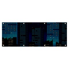 Pixel Art Night City Japan Banner And Sign 8  X 3  by Sarkoni