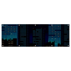 Pixel Art Night City Japan Banner And Sign 12  X 4  by Sarkoni