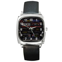 Daft Punk Boombox Square Metal Watch by Sarkoni