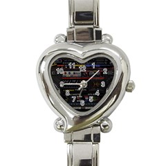 Daft Punk Boombox Heart Italian Charm Watch by Sarkoni