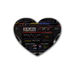 Daft Punk Boombox Rubber Heart Coaster (4 Pack) by Sarkoni