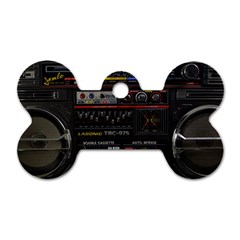 Daft Punk Boombox Dog Tag Bone (two Sides) by Sarkoni