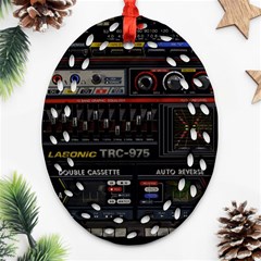 Daft Punk Boombox Oval Filigree Ornament (two Sides) by Sarkoni