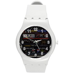 Daft Punk Boombox Round Plastic Sport Watch (m) by Sarkoni