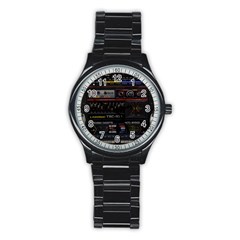 Daft Punk Boombox Stainless Steel Round Watch by Sarkoni