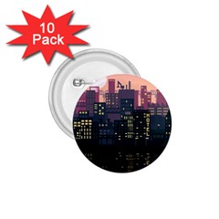 Pixel Art City 1 75  Buttons (10 Pack) by Sarkoni