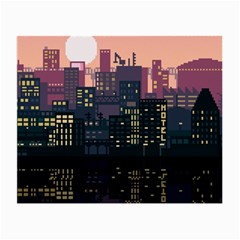 Pixel Art City Small Glasses Cloth by Sarkoni