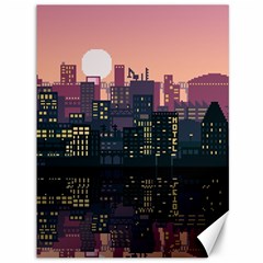 Pixel Art City Canvas 36  X 48  by Sarkoni