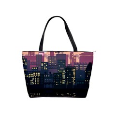 Pixel Art City Classic Shoulder Handbag by Sarkoni