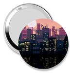 Pixel Art City 3  Handbag Mirrors Front