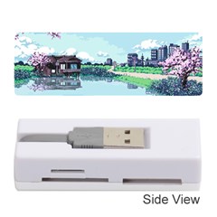 Japanese Themed Pixel Art The Urban And Rural Side Of Japan Memory Card Reader (stick) by Sarkoni