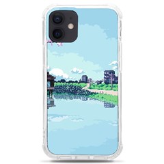 Japanese Themed Pixel Art The Urban And Rural Side Of Japan Iphone 12 Mini Tpu Uv Print Case	 by Sarkoni