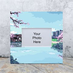 Japanese Themed Pixel Art The Urban And Rural Side Of Japan White Box Photo Frame 4  X 6  by Sarkoni