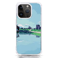 Japanese Themed Pixel Art The Urban And Rural Side Of Japan Iphone 14 Pro Tpu Uv Print Case by Sarkoni