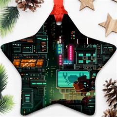 Video Game Pixel Art Star Ornament (two Sides) by Sarkoni