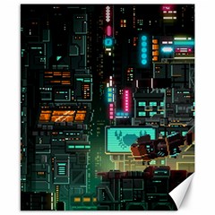 Video Game Pixel Art Canvas 8  X 10  by Sarkoni